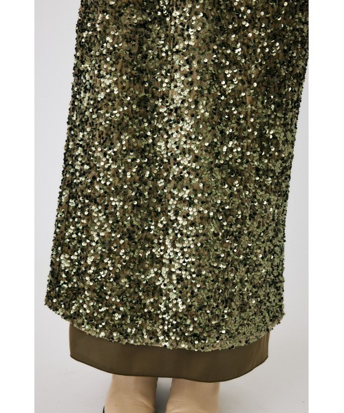 MOUSSY（マウジー）の「SPANGLE スカート（スカート・レディース・カーキ/シルバー・1/2）」の12枚目の写真