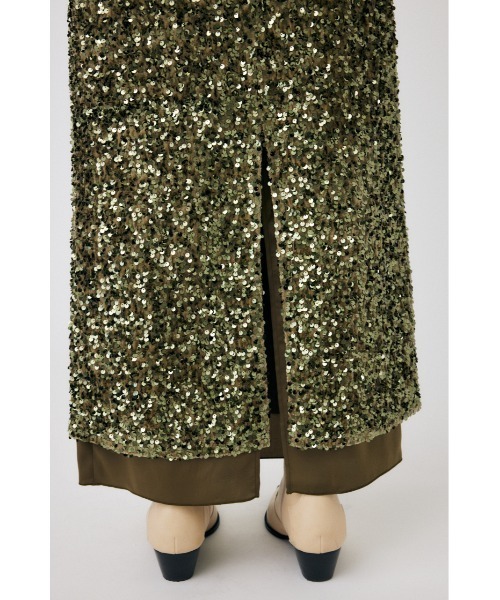MOUSSY（マウジー）の「SPANGLE スカート（スカート・レディース・カーキ/シルバー・1/2）」の13枚目の写真