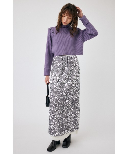 MOUSSY（マウジー）の「SPANGLE スカート（スカート・レディース・カーキ/シルバー・1/2）」の19枚目の写真