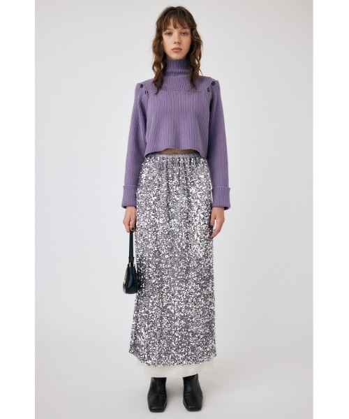 MOUSSY（マウジー）の「SPANGLE スカート（スカート・レディース・カーキ/シルバー・1/2）」の20枚目の写真