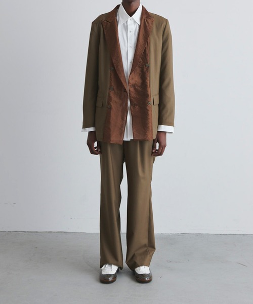 yoshiokubo(ヨシオクボ)の「yoshiokubo ヨシオクボ / SUMMER WOOL JKT サマーウールテーラードジャケット / YKS24501(テーラードジャケット・メンズ・カーキ/ネイビー・3)」の4枚目の写真