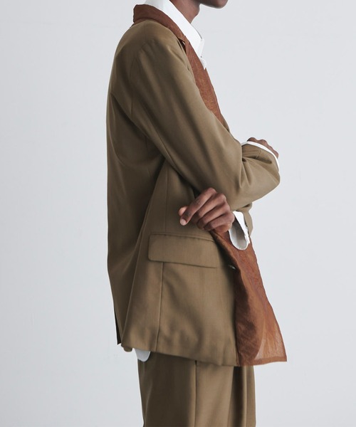 yoshiokubo(ヨシオクボ)の「yoshiokubo ヨシオクボ / SUMMER WOOL JKT サマーウールテーラードジャケット / YKS24501(テーラードジャケット・メンズ・カーキ/ネイビー・3)」の8枚目の写真