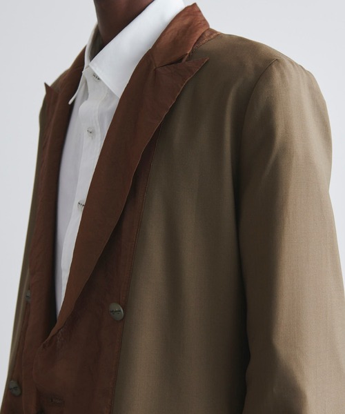 yoshiokubo(ヨシオクボ)の「yoshiokubo ヨシオクボ / SUMMER WOOL JKT サマーウールテーラードジャケット / YKS24501(テーラードジャケット・メンズ・カーキ/ネイビー・3)」の9枚目の写真