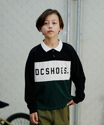 DC | DC/ディーシー DC ディーシー キッズ カラーブロック ポロ ロングスリーブ ロングTシャツ スケートボード 公園 ポロシャツ YPL241513(ポロシャツ)