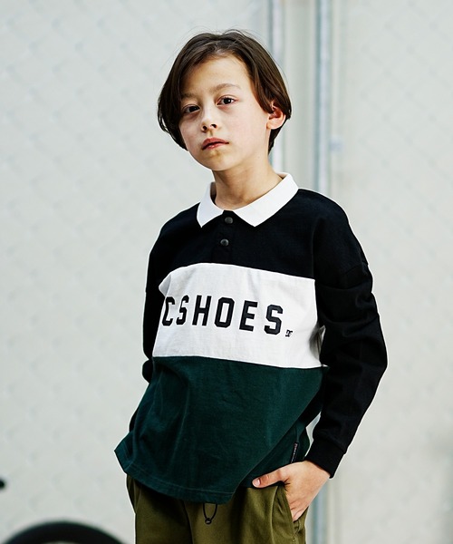 DC(ディーシー)の「DC/ディーシー DC ディーシー キッズ カラーブロック ポロ ロングスリーブ ロングTシャツ スケートボード 公園 ポロシャツ YPL241513(ポロシャツ・キッズ・グレー系その他/ブラック系その他・130cm/140cm/150cm/160cm)」の16枚目の写真