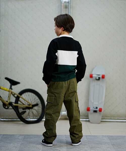 DC(ディーシー)の「DC/ディーシー DC ディーシー キッズ カラーブロック ポロ ロングスリーブ ロングTシャツ スケートボード 公園 ポロシャツ YPL241513(ポロシャツ・キッズ・グレー系その他/ブラック系その他・130cm/140cm/150cm/160cm)」の10枚目の写真