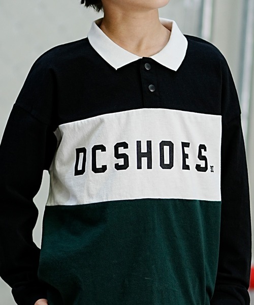 DC(ディーシー)の「DC/ディーシー DC ディーシー キッズ カラーブロック ポロ ロングスリーブ ロングTシャツ スケートボード 公園 ポロシャツ YPL241513(ポロシャツ・キッズ・グレー系その他/ブラック系その他・130cm/140cm/150cm/160cm)」の13枚目の写真