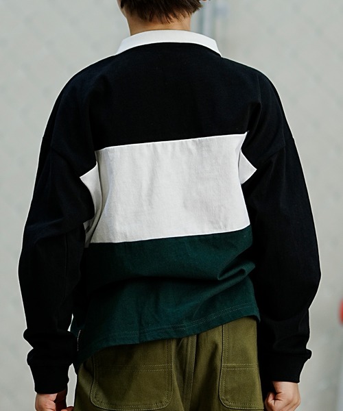 DC(ディーシー)の「DC/ディーシー DC ディーシー キッズ カラーブロック ポロ ロングスリーブ ロングTシャツ スケートボード 公園 ポロシャツ YPL241513(ポロシャツ・キッズ・グレー系その他/ブラック系その他・130cm/140cm/150cm/160cm)」の9枚目の写真