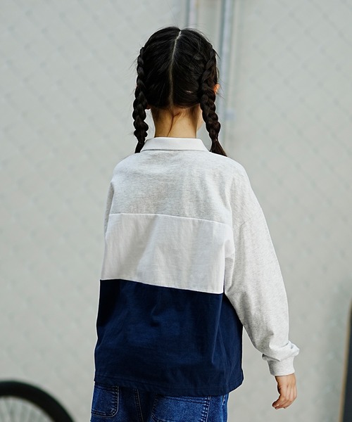 DC(ディーシー)の「DC/ディーシー DC ディーシー キッズ カラーブロック ポロ ロングスリーブ ロングTシャツ スケートボード 公園 ポロシャツ YPL241513(ポロシャツ・キッズ・グレー系その他/ブラック系その他・130cm/140cm/150cm/160cm)」の11枚目の写真