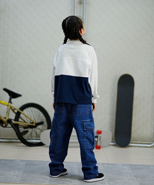 DC(ディーシー)の「DC/ディーシー DC ディーシー キッズ カラーブロック ポロ ロングスリーブ ロングTシャツ スケートボード 公園 ポロシャツ YPL241513(ポロシャツ・キッズ・グレー系その他/ブラック系その他・130cm/140cm/150cm/160cm)」の7枚目の写真