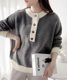 nissen | 前後２ＷＡＹ　配色ミックスカラーニット(ニット/セーター)