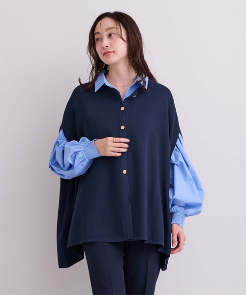 3回短時間着用　UNITED ARROWS ケープカーディガン　紺　金ボタン 楽天市場】【中古】UNITED ARROWSケープ カーディガン 1528-136-0340