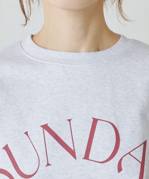 COLLAGE GALLARDAGALANTE(コラージュガリャルダガランテ)の「サークルロゴスウェット(スウェット・レディース・ライトグレー/オレンジ・FREE)」の19枚目の写真