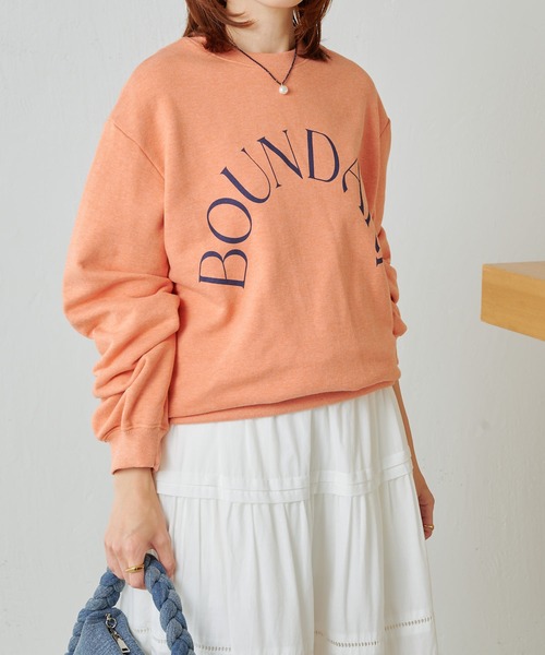 COLLAGE GALLARDAGALANTE(コラージュガリャルダガランテ)の「サークルロゴスウェット(スウェット・レディース・ライトグレー/オレンジ・FREE)」の10枚目の写真