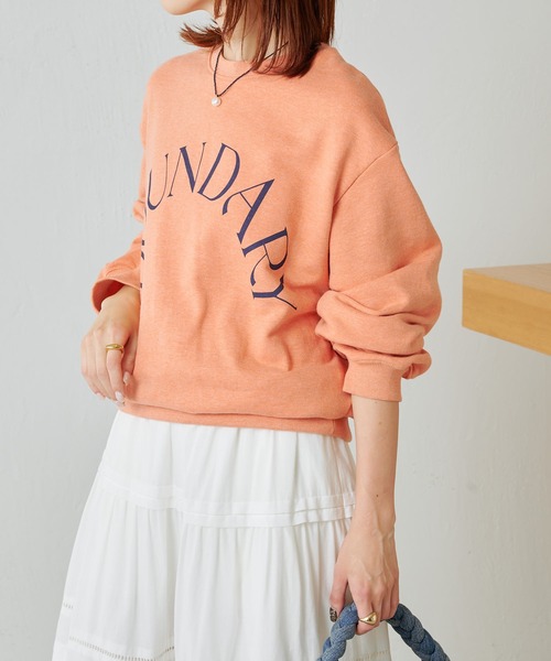 COLLAGE GALLARDAGALANTE(コラージュガリャルダガランテ)の「サークルロゴスウェット(スウェット・レディース・ライトグレー/オレンジ・FREE)」の11枚目の写真