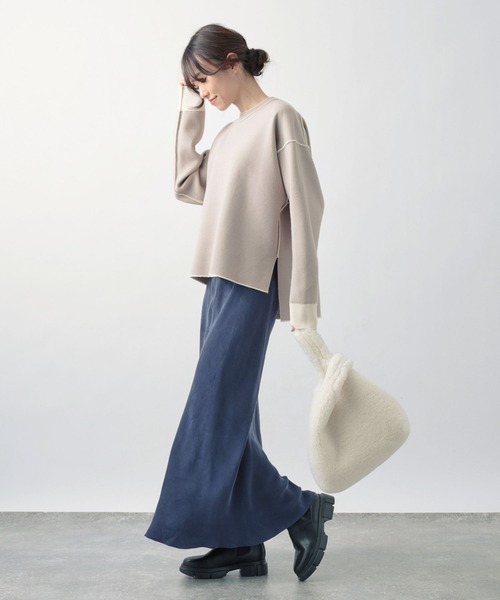 BARNYARDSTORM（バンヤードストーム）の「サテンロングスカート（スカート・レディース・グリーン/ネイビー/ブラック・0/1）」の8枚目の写真