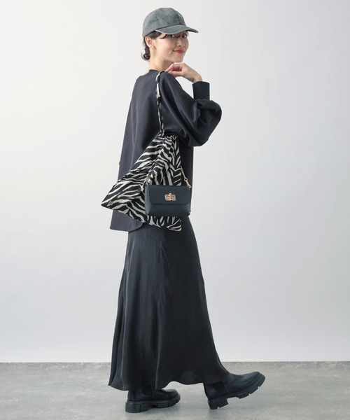 BARNYARDSTORM（バンヤードストーム）の「サテンロングスカート（スカート・レディース・グリーン/ネイビー/ブラック・0/1）」の12枚目の写真