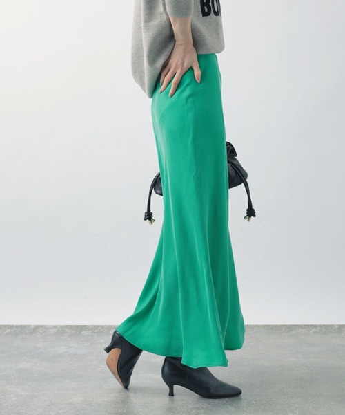 BARNYARDSTORM（バンヤードストーム）の「サテンロングスカート（スカート・レディース・グリーン/ネイビー/ブラック・0/1）」の20枚目の写真
