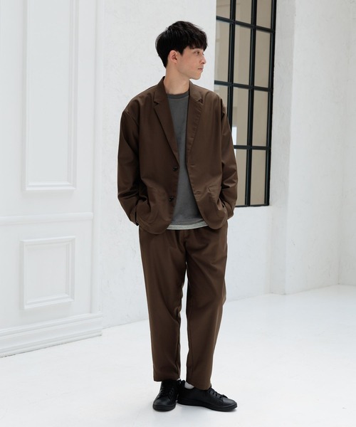 LAKOLE（ラコレ）の「【2点セット】JACKET SETUP / 993987（テーラードジャケット・メンズ・グレー/グリーン/チャコールグレー/ブラック/ブラウン/アクア/グレイッシュベージュ・SMALL/MEDIUM/LARGE）」の5枚目の写真