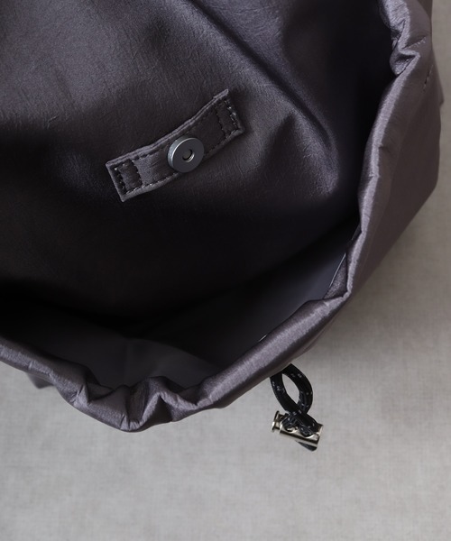 Legato Largo(レガートラルゴ)の「Legato Largo ドロストバッグ A4ショルダーバッグ(ショルダーバッグ・レディース・ブラック/グレー/アイボリー・FREE)」の22枚目の写真