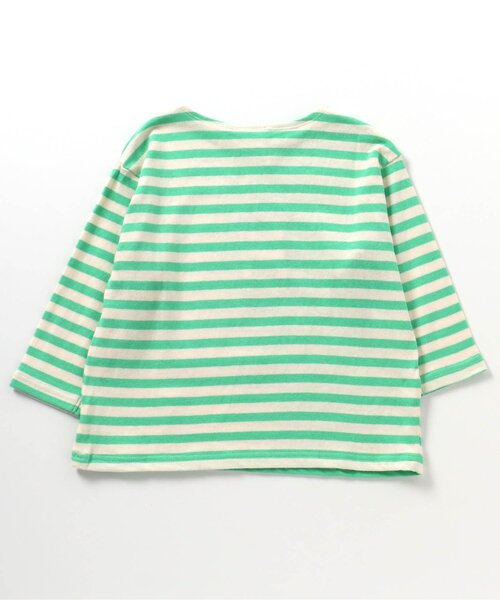 BREEZE（ブリーズ）の「【リンク】カラフルボーダーロンT_一部WEB限定サイズ（Tシャツ/カットソー・キッズ・ネイビー/レインボー/グリーン/イエロー・90/100/110/120/80/130/140/150）」の6枚目の写真
