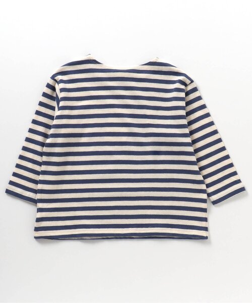 BREEZE（ブリーズ）の「【リンク】カラフルボーダーロンT_一部WEB限定サイズ（Tシャツ/カットソー・キッズ・ネイビー/レインボー/グリーン/イエロー・90/100/110/120/80/130/140/150）」の7枚目の写真