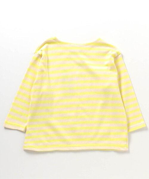 BREEZE（ブリーズ）の「【リンク】カラフルボーダーロンT_一部WEB限定サイズ（Tシャツ/カットソー・キッズ・ネイビー/レインボー/グリーン/イエロー・90/100/110/120/80/130/140/150）」の9枚目の写真