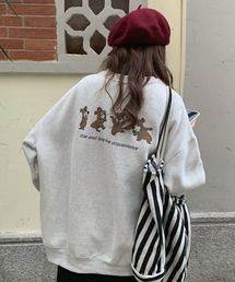 SHEPP（シープ）の「ワンポイントロゴ  オーバーサイズ クルースウェット（スウェット・レディース）」