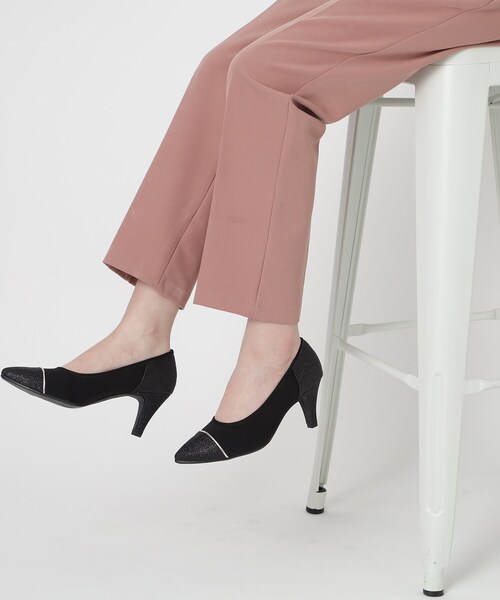 ESPERANZA（エスペランサ）の「◆切替チュールレースパンプス 結婚式二次会 パーティー 24SS（パンプス・レディース・ピンクベージュ/ブラック系2/ブラック系8/ベージュ系8・23.0cm/24.5cm/25.0cm/22.5cm/24.0cm/23.5cm）」の20枚目の写真