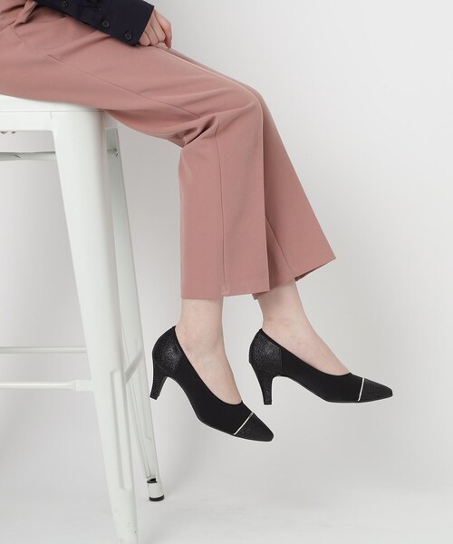 ESPERANZA（エスペランサ）の「◆切替チュールレースパンプス 結婚式二次会 パーティー 24SS（パンプス・レディース・ピンクベージュ/ブラック系2/ブラック系8/ベージュ系8・23.0cm/24.5cm/25.0cm/22.5cm/24.0cm/23.5cm）」の19枚目の写真