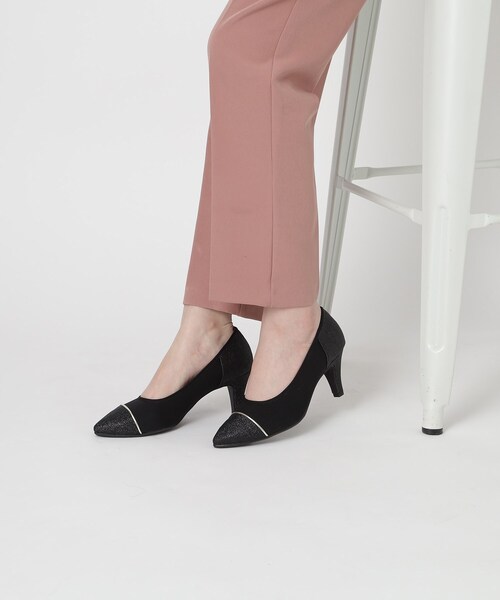 ESPERANZA（エスペランサ）の「◆切替チュールレースパンプス 結婚式二次会 パーティー 24SS（パンプス・レディース・ピンクベージュ/ブラック系2/ブラック系8/ベージュ系8・23.0cm/24.5cm/25.0cm/22.5cm/24.0cm/23.5cm）」の17枚目の写真