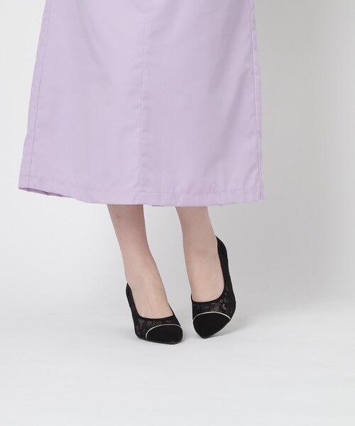ESPERANZA（エスペランサ）の「◆切替チュールレースパンプス 結婚式二次会 パーティー 24SS（パンプス・レディース・ピンクベージュ/ブラック系2/ブラック系8/ベージュ系8・23.0cm/24.5cm/25.0cm/22.5cm/24.0cm/23.5cm）」の14枚目の写真