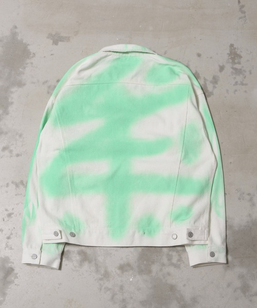 【セール】スプレー風ペイント オーバーサイズ デニムジャケット（デニムジャケット）｜Revo.（レボ）