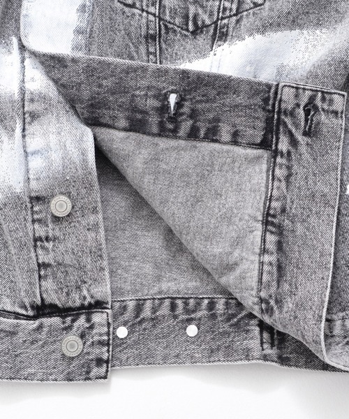 【セール】スプレー風ペイント オーバーサイズ デニムジャケット（デニムジャケット）｜Revo.（レボ）