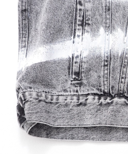 【セール】スプレー風ペイント オーバーサイズ デニムジャケット（デニムジャケット）｜Revo.（レボ）