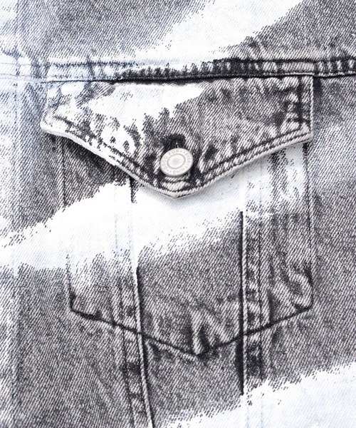 【セール】スプレー風ペイント オーバーサイズ デニムジャケット（デニムジャケット）｜Revo.（レボ）