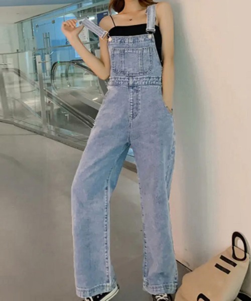 Miniministore(ミニミニストア)の「サロペット レディース デニムパンツ(サロペット/オーバーオール・レディース・サックスブルー・S/M/L)」の3枚目の写真