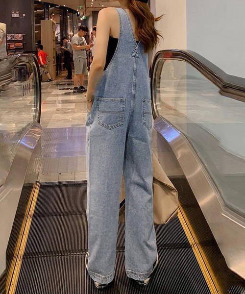 Miniministore(ミニミニストア)の「サロペット レディース デニムパンツ(サロペット/オーバーオール・レディース・サックスブルー・S/M/L)」の4枚目の写真