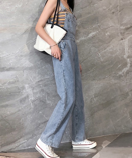 Miniministore(ミニミニストア)の「サロペット レディース デニムパンツ(サロペット/オーバーオール・レディース・サックスブルー・S/M/L)」の6枚目の写真