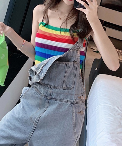 Miniministore(ミニミニストア)の「サロペット レディース デニムパンツ(サロペット/オーバーオール・レディース・サックスブルー・S/M/L)」の8枚目の写真