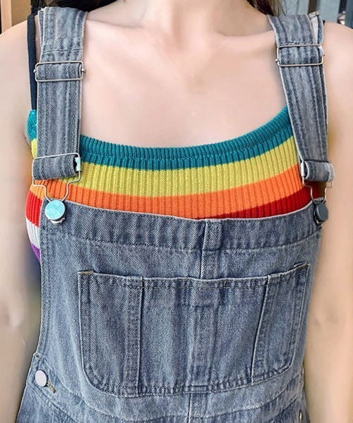 Miniministore(ミニミニストア)の「サロペット レディース デニムパンツ(サロペット/オーバーオール・レディース・サックスブルー・S/M/L)」の9枚目の写真