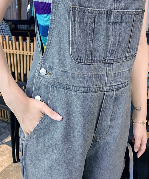 Miniministore(ミニミニストア)の「サロペット レディース デニムパンツ(サロペット/オーバーオール・レディース・サックスブルー・S/M/L)」の10枚目の写真
