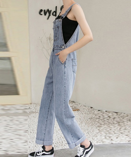 Miniministore(ミニミニストア)の「サロペット レディース デニムパンツ(サロペット/オーバーオール・レディース・サックスブルー・S/M/L)」の13枚目の写真