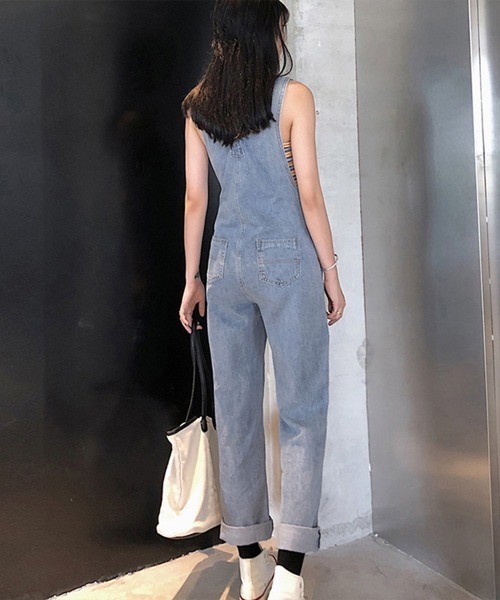Miniministore(ミニミニストア)の「サロペット レディース デニムパンツ(サロペット/オーバーオール・レディース・サックスブルー・S/M/L)」の14枚目の写真
