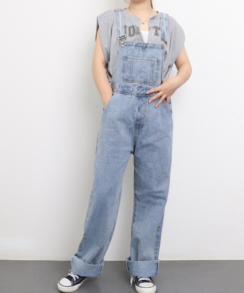 Miniministore(ミニミニストア)の「サロペット レディース デニムパンツ(サロペット/オーバーオール・レディース・サックスブルー・S/M/L)」の15枚目の写真