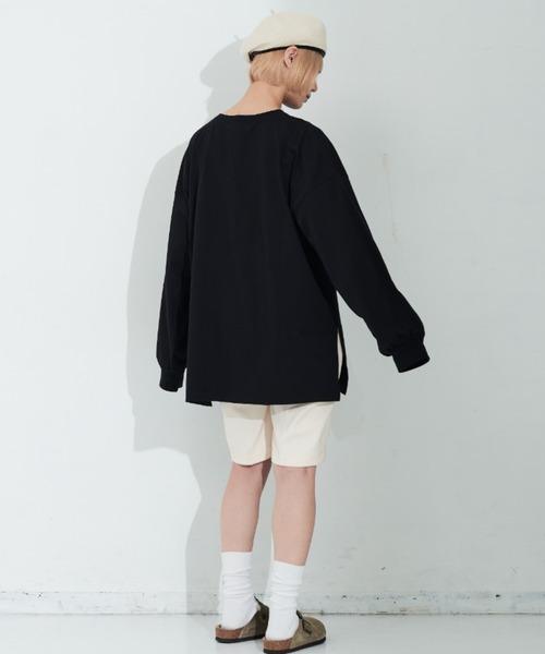 MERLOT（メルロー）の「きりんプリントロンT（Tシャツ/カットソー・レディース・ブラック/ホワイト・FREE）」の21枚目の写真
