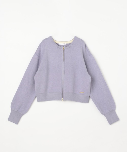 NICOLE white（ニコルホワイト）の「Ｗジャカードニットブルゾン（その他トップス・レディース・その他1/その他2/その他3/サックスブルー・FREE）」の5枚目の写真