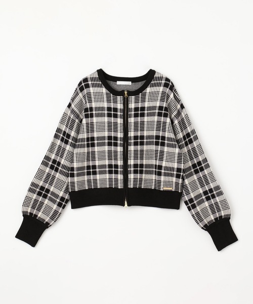 NICOLE white（ニコルホワイト）の「Ｗジャカードニットブルゾン（その他トップス・レディース・その他1/その他2/その他3/サックスブルー・FREE）」の8枚目の写真