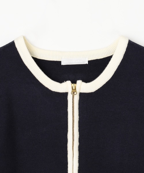 NICOLE white（ニコルホワイト）の「Ｗジャカードニットブルゾン（その他トップス・レディース・その他1/その他2/その他3/サックスブルー・FREE）」の10枚目の写真