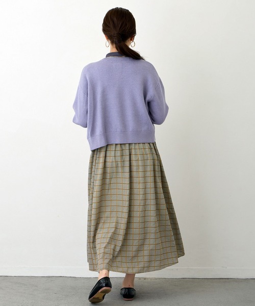 NICOLE white（ニコルホワイト）の「Ｗジャカードニットブルゾン（その他トップス・レディース・その他1/その他2/その他3/サックスブルー・FREE）」の19枚目の写真